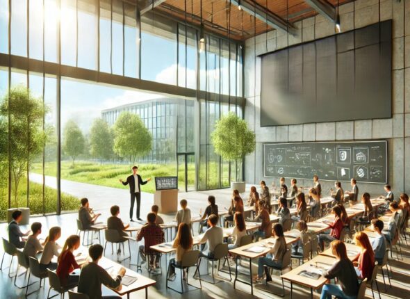 DALL·E 2024-10-17 00.16.46 - A highly realistic, photo-quality scene of a university campus training session in animation. The setting is spacious and open, filled with sunlight s (1)